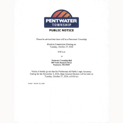Pentwater Township, Elections, NOTICE OF ELECTION COMMISSION MEETING